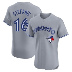 Michael Stefanic Men's Toronto Blue Jays Gray Elite Road Jersey