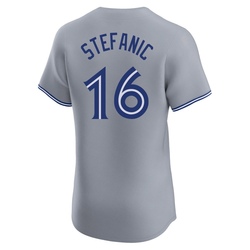 Michael Stefanic Men's Toronto Blue Jays Gray Elite Road Jersey