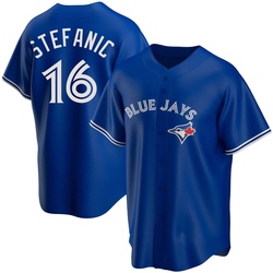Michael Stefanic Men's Toronto Blue Jays Royal Replica Alternate Jersey