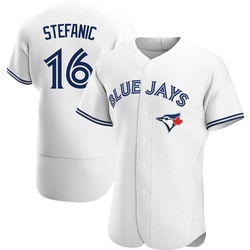 Michael Stefanic Men's Toronto Blue Jays White Authentic Home Jersey