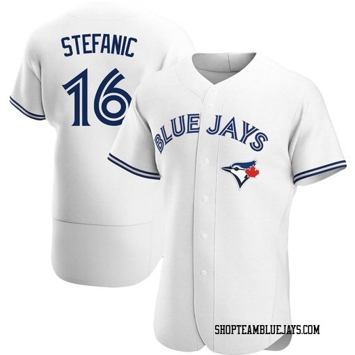 Michael Stefanic Men's Toronto Blue Jays White Authentic Home Jersey