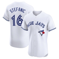 Michael Stefanic Men's Toronto Blue Jays White Elite Home Jersey