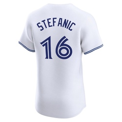 Michael Stefanic Men's Toronto Blue Jays White Elite Home Jersey