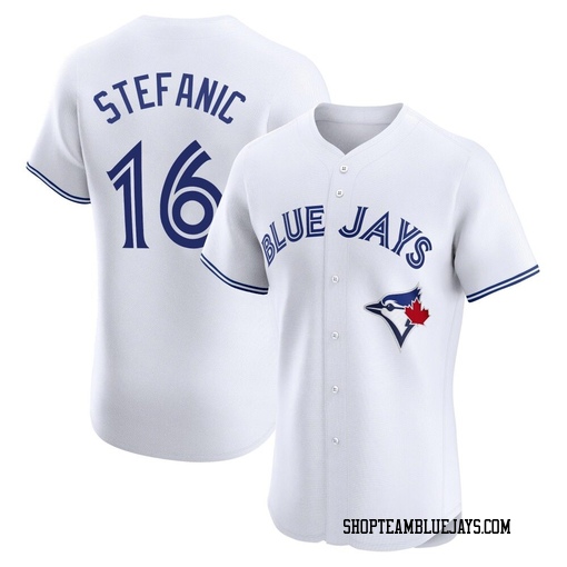 Michael Stefanic Men's Toronto Blue Jays White Elite Home Jersey