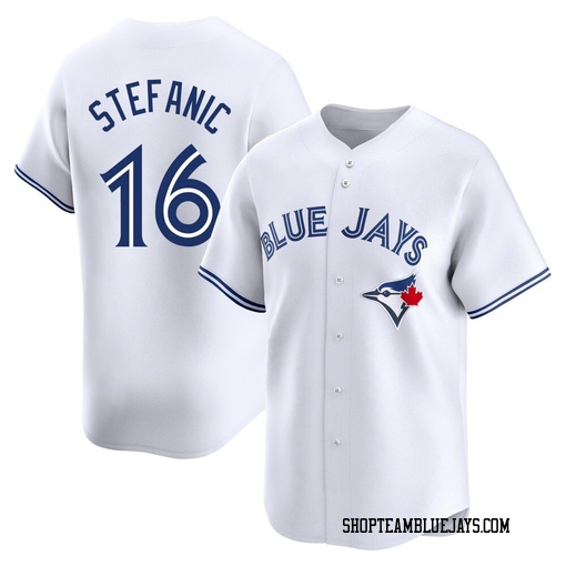 Michael Stefanic Men's Toronto Blue Jays White Limited Home Jersey