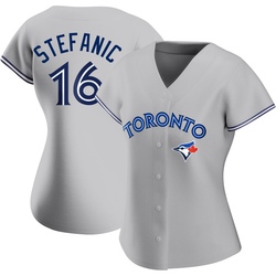 Michael Stefanic Women's Toronto Blue Jays Gray Authentic Road Jersey