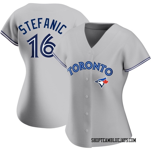 Michael Stefanic Women's Toronto Blue Jays Gray Replica Road Jersey