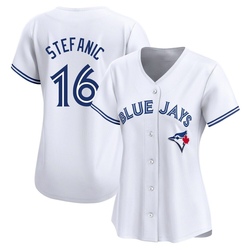 Michael Stefanic Women's Toronto Blue Jays White Limited Home Jersey