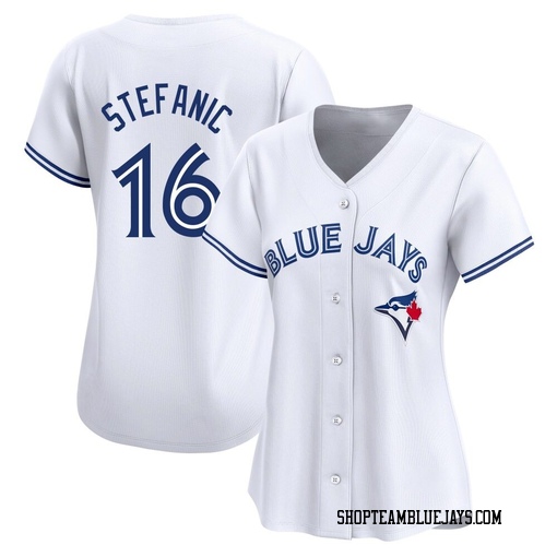 Michael Stefanic Women's Toronto Blue Jays White Limited Home Jersey