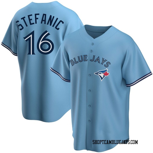 Michael Stefanic Youth Toronto Blue Jays Blue Replica Powder Alternate Jersey