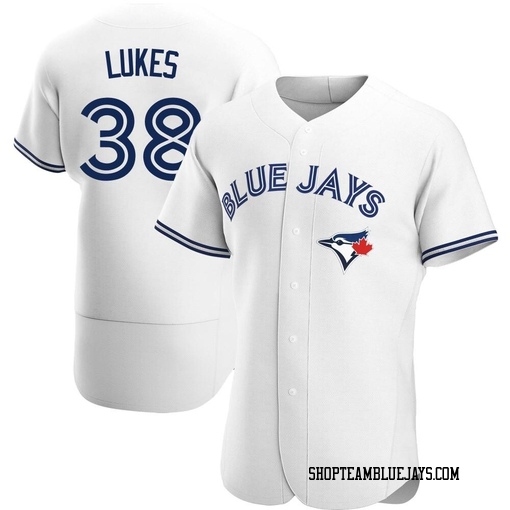 Nathan Lukes Men's Toronto Blue Jays White Authentic Home Jersey