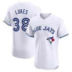 Nathan Lukes Men's Toronto Blue Jays White Elite Home Jersey