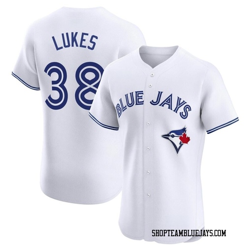 Nathan Lukes Men's Toronto Blue Jays White Elite Home Jersey