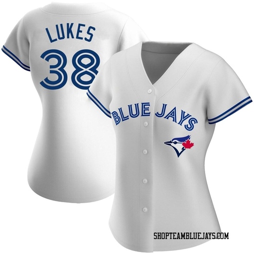 Nathan Lukes Women's Toronto Blue Jays White Replica Home Jersey