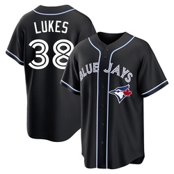Nathan Lukes Youth Toronto Blue Jays Black Replica Fashion Out Jersey
