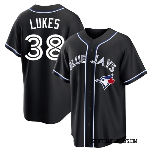 Nathan Lukes Youth Toronto Blue Jays Black Replica Fashion Out Jersey