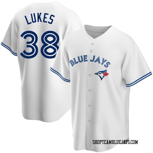 Nathan Lukes Youth Toronto Blue Jays White Replica Home Jersey