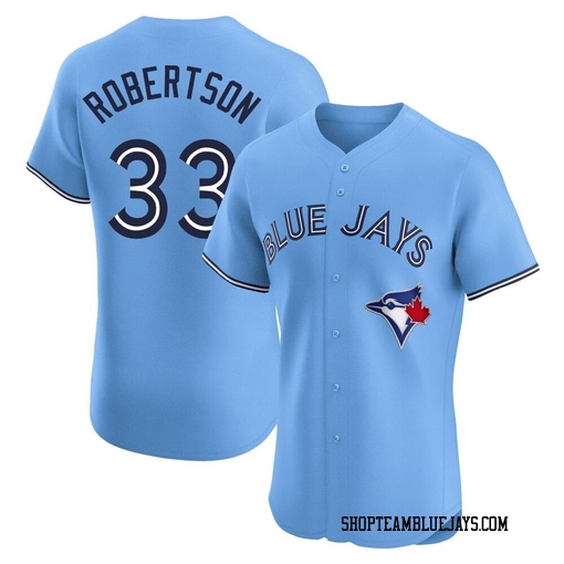 Nick Robertson Men's Toronto Blue Jays Blue Elite Powder Alternate Jersey