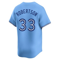 Nick Robertson Men's Toronto Blue Jays Blue Limited Powder Alternate Jersey