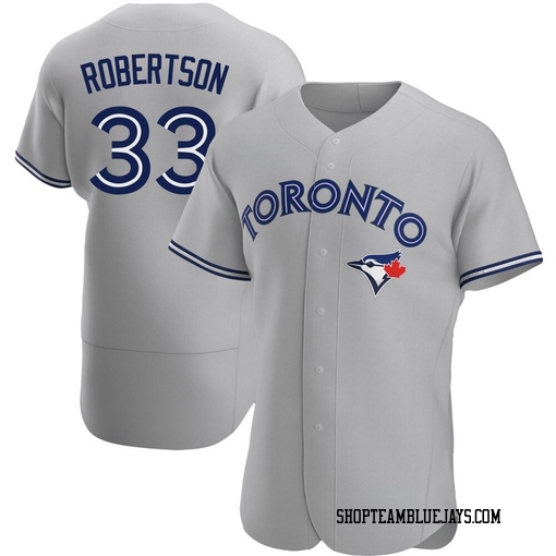 Nick Robertson Men's Toronto Blue Jays Gray Authentic Road Jersey