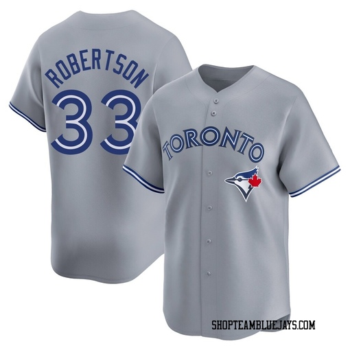 Nick Robertson Men's Toronto Blue Jays Gray Limited Away Jersey