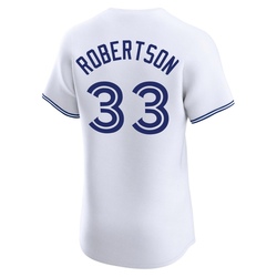 Nick Robertson Men's Toronto Blue Jays White Elite Home Jersey
