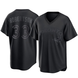 Nick Robertson Youth Toronto Blue Jays Black Replica Pitch Fashion Jersey
