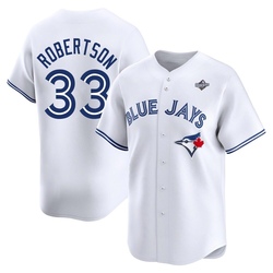 Nick Robertson Youth Toronto Blue Jays White Limited Home 2025 World Series Jersey