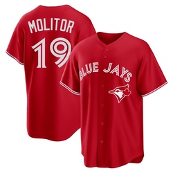 Paul Molitor Men's Toronto Blue Jays Red Replica Canada Day Jersey