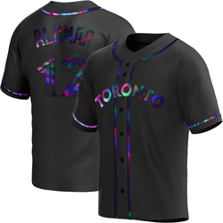 Roberto Alomar Men's Toronto Blue Jays Black Holographic Replica Alternate Jersey