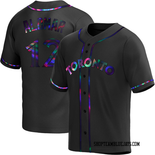 Roberto Alomar Men's Toronto Blue Jays Black Holographic Replica Alternate Jersey