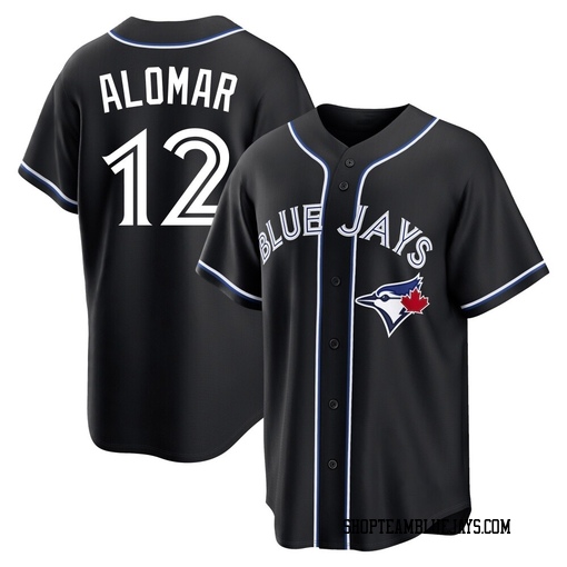 Roberto Alomar Men's Toronto Blue Jays Black Replica Fashion Out Jersey