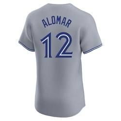 Roberto Alomar Men's Toronto Blue Jays Gray Elite Road Jersey