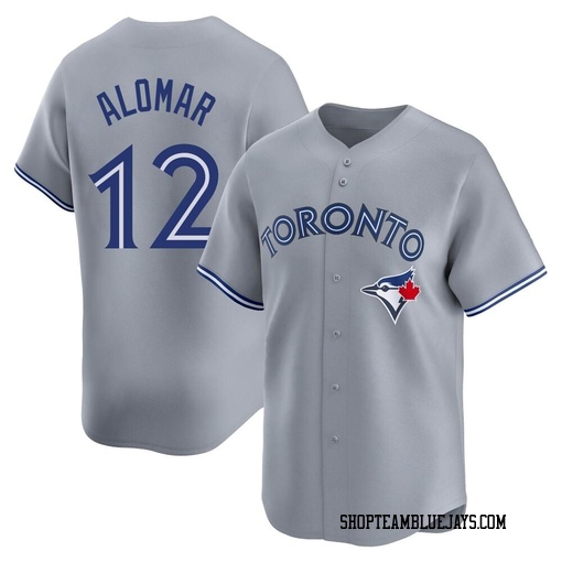 Roberto Alomar Men's Toronto Blue Jays Gray Limited Away Jersey