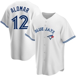 Roberto Alomar Men's Toronto Blue Jays White Replica Home Jersey