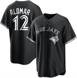 Roberto Alomar Youth Toronto Blue Jays White Replica Black/ Jersey