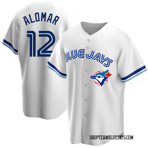 Roberto Alomar Youth Toronto Blue Jays White Replica Home Cooperstown Collection Jersey