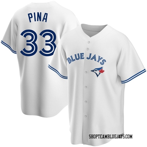 Robinson Pina Youth Toronto Blue Jays White Replica Home Jersey