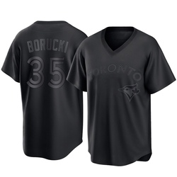 Ryan Borucki Men's Toronto Blue Jays Black Replica Pitch Fashion Jersey