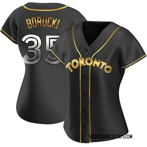 Ryan Borucki Women's Toronto Blue Jays Black Golden Replica Alternate Jersey