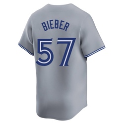 Shane Bieber Men's Toronto Blue Jays Gray Limited Away Jersey