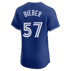 Shane Bieber Men's Toronto Blue Jays Royal Elite Alternate Jersey