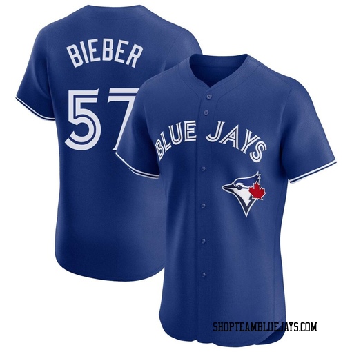 Shane Bieber Men's Toronto Blue Jays Royal Elite Alternate Jersey