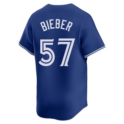 Shane Bieber Men's Toronto Blue Jays Royal Limited Alternate Jersey