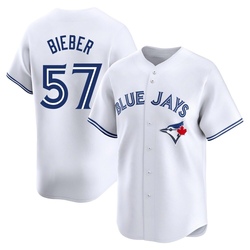 Shane Bieber Men's Toronto Blue Jays White Limited Home Jersey