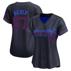 Shane Bieber Women's Toronto Blue Jays Black Limited 2024 City Connect Jersey