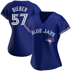 Shane Bieber Women's Toronto Blue Jays Royal Authentic Alternate Jersey
