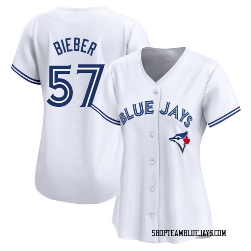 Shane Bieber Women's Toronto Blue Jays White Limited Home Jersey