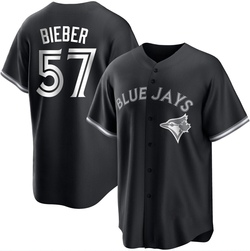 Shane Bieber Youth Toronto Blue Jays White Replica Black/ Jersey