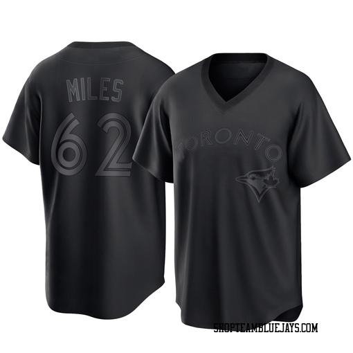 Spencer Miles Men's Toronto Blue Jays Black Replica Pitch Fashion Jersey